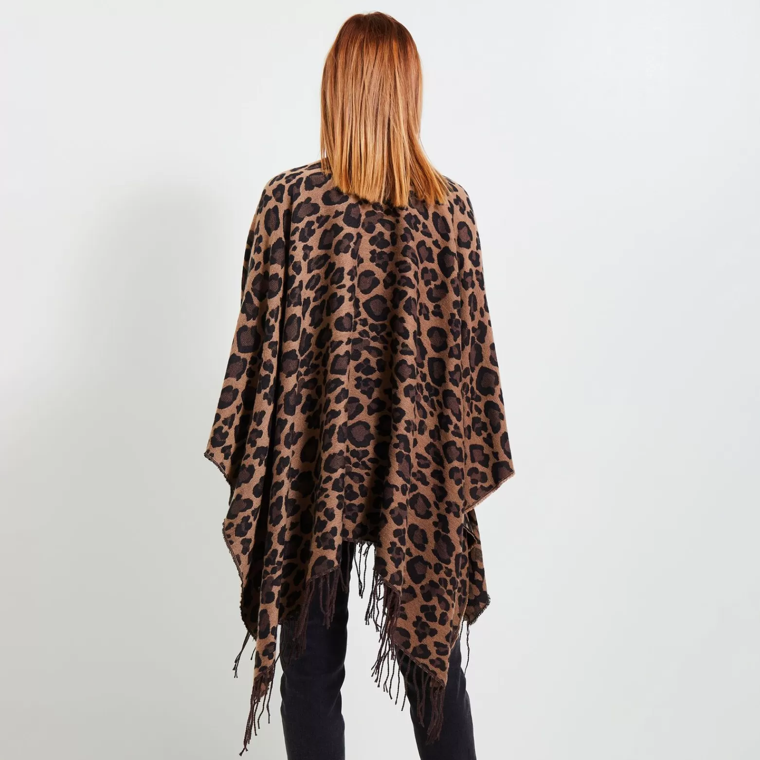 Grain de malice Poncho Motif Leopard Femme