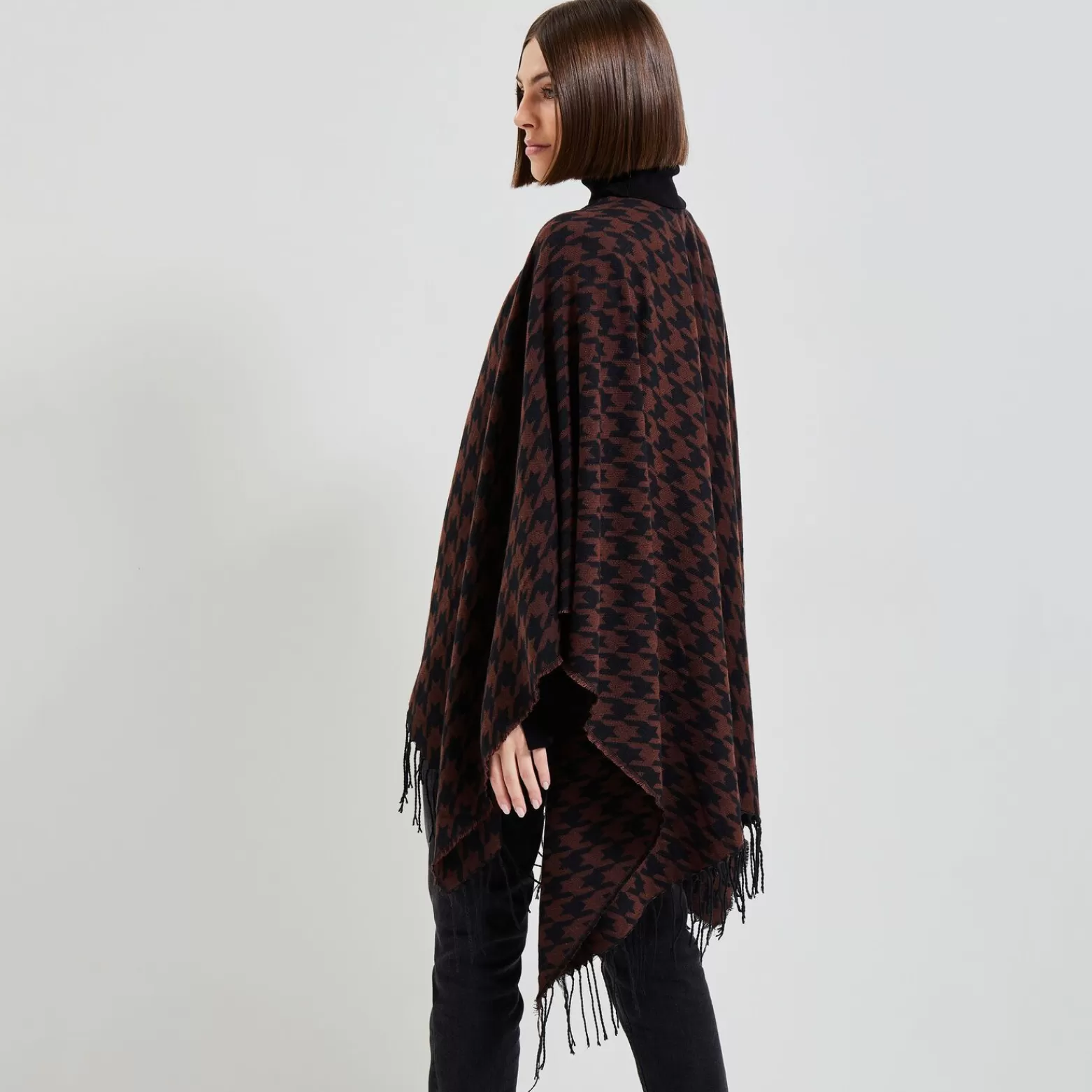 Grain de malice Poncho Pied De Coq Femme